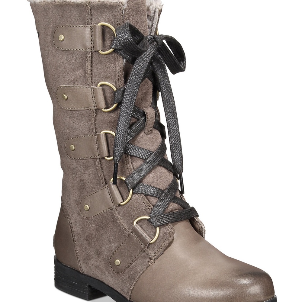 NWT Sorel Emelie Lace-Up Waterproof Tall Snow & Rain Boots. Faux Fur Lining 7